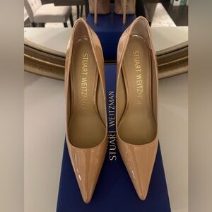Stuart Weitzman Nude Patent Leather Heels